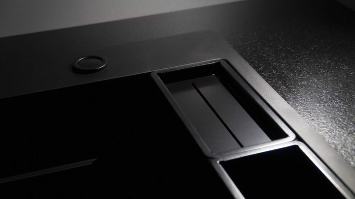Zlewozmywak granitowy magnetyczny 1-komorowy Magnetic Czarny Mat