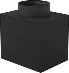 Szafka umywalkowa z umywalką granitową - 360 mm Prizma Czarny mat