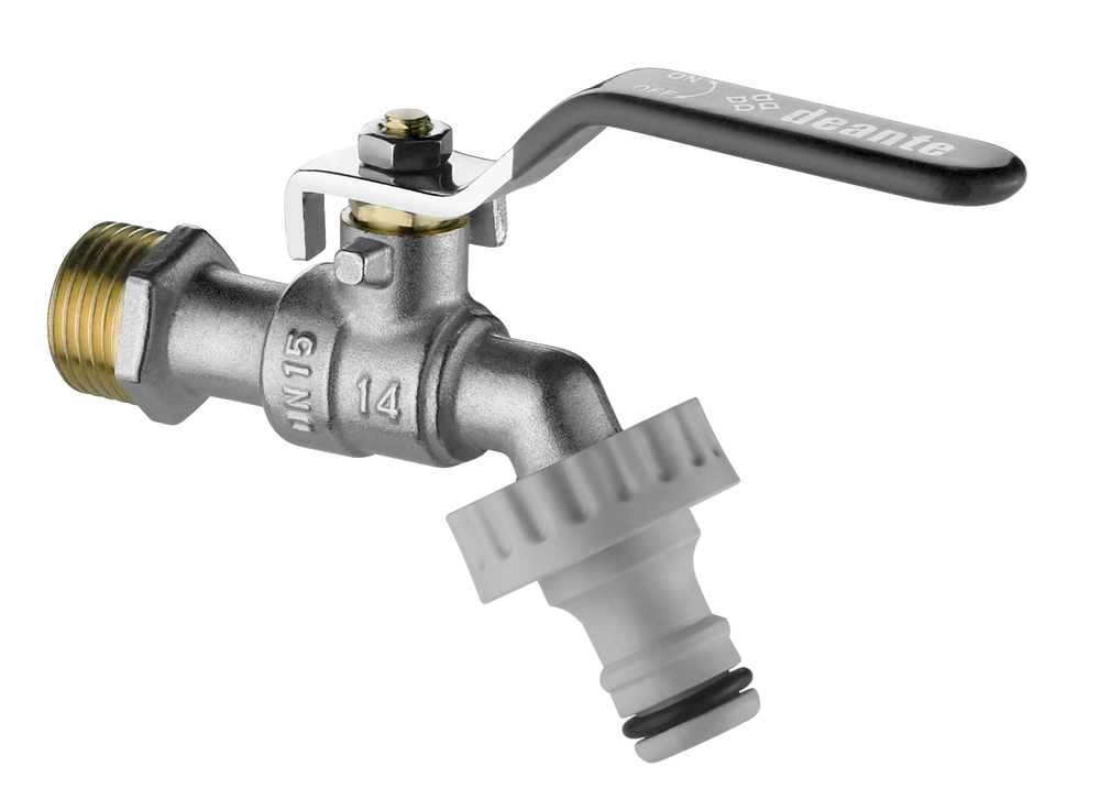 Zawór kulowy czerpalny ogrodowy z adapterami - 1/2" Chrom