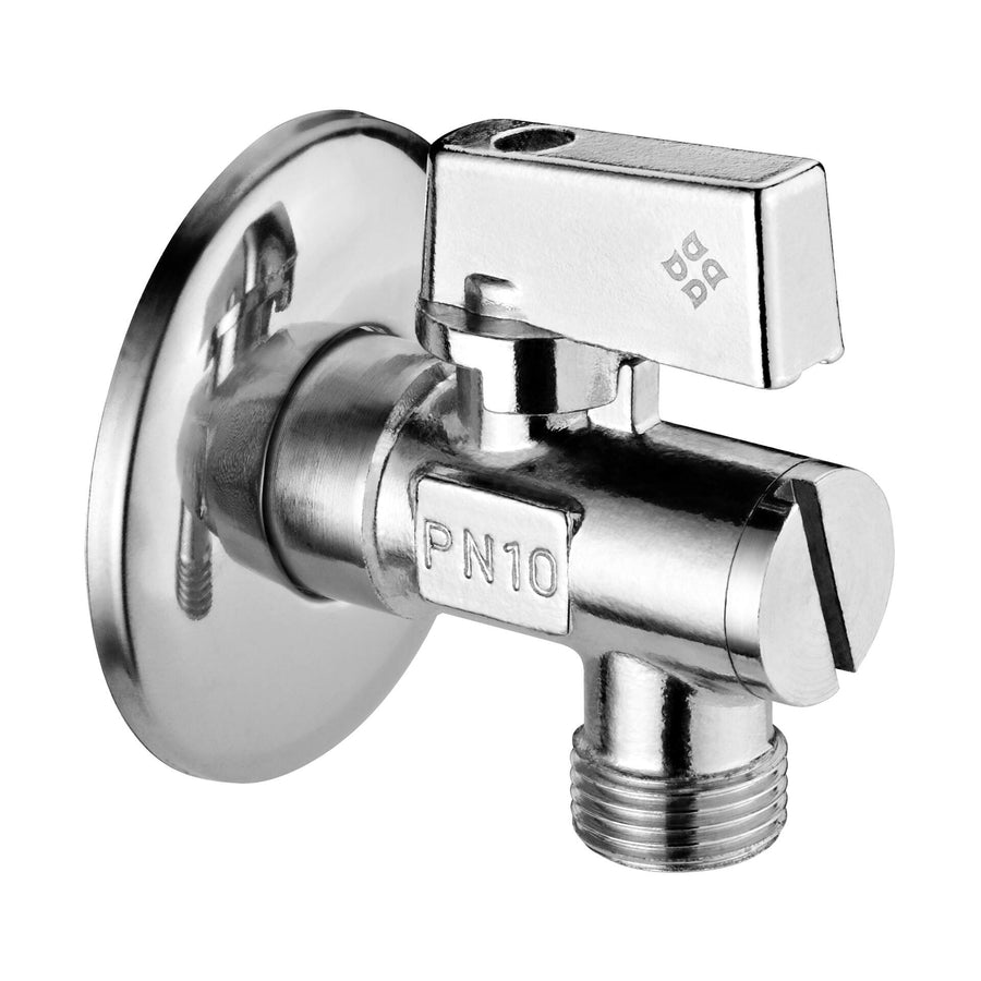 Zawór kątowy kulowy 1/2" - 3/8" - w kartoniku Chrom