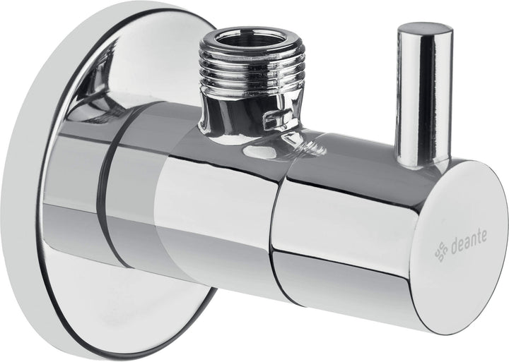 Zawór kątowy z głowicą ceramiczną 1/2" - 3/8" - okrągły Chrom