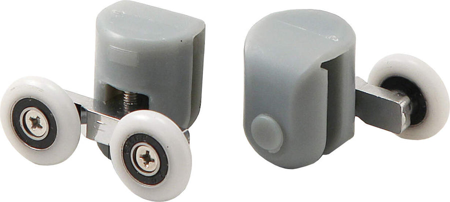 Rolki górne podwójne do szyb 5 mm - FI 25 mm Biały