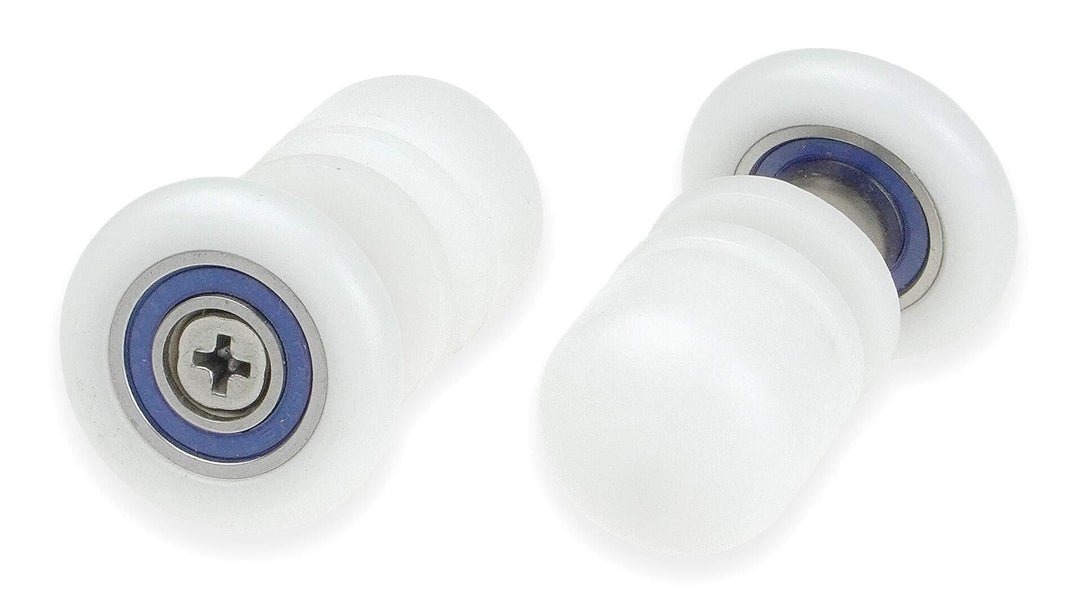 Rolki pojedyncze do szyb 6 mm Biały