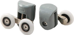 Rolki górne podwójne do szyb 5 mm - FI 23 mm  Biały