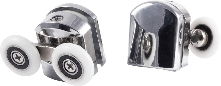 Rolki górne podwójne do szyb 5 mm - FI 23 mm Biały