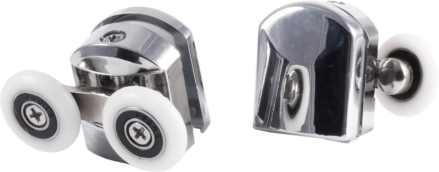 Rolki górne podwójne do szyb 5 mm - FI 23 mm Biały