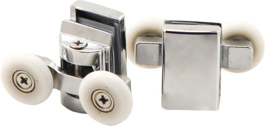 Rolki górne podwójne do szyb 6 mm - FI 23 mm Biały