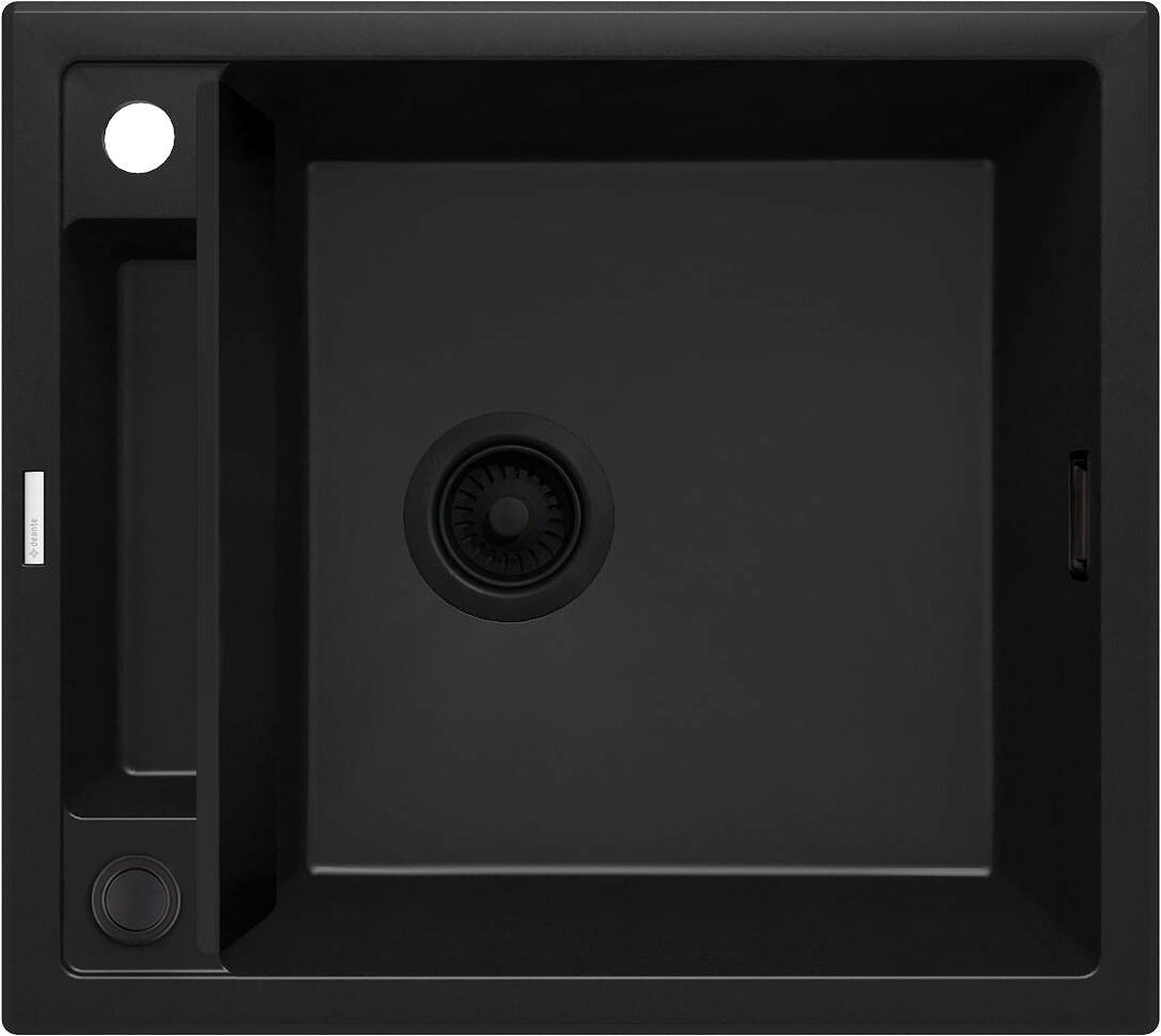 Zlewozmywak granitowy magnetyczny 1-komorowy Magnetic Czarny Mat