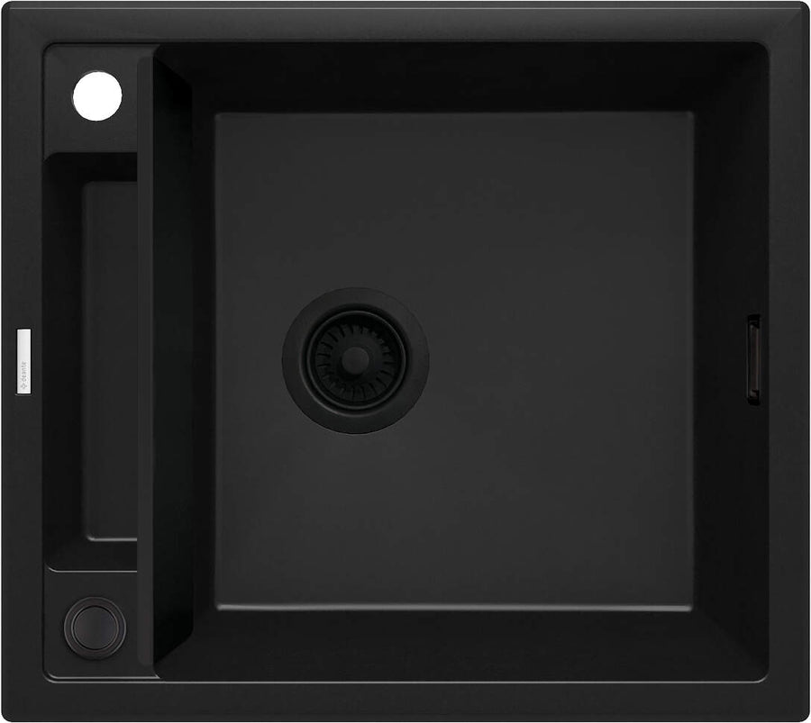 Zlewozmywak granitowy magnetyczny 1-komorowy Magnetic Czarny Mat