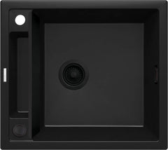 Zlewozmywak granitowy magnetyczny 1-komorowy Magnetic Czarny Mat