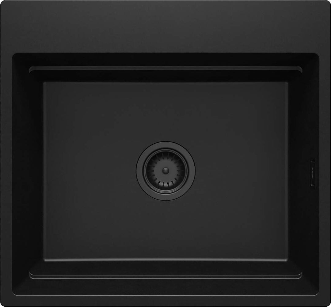Zlewozmywak granitowy magnetyczny 1-komorowy Magnetic Czarny Mat