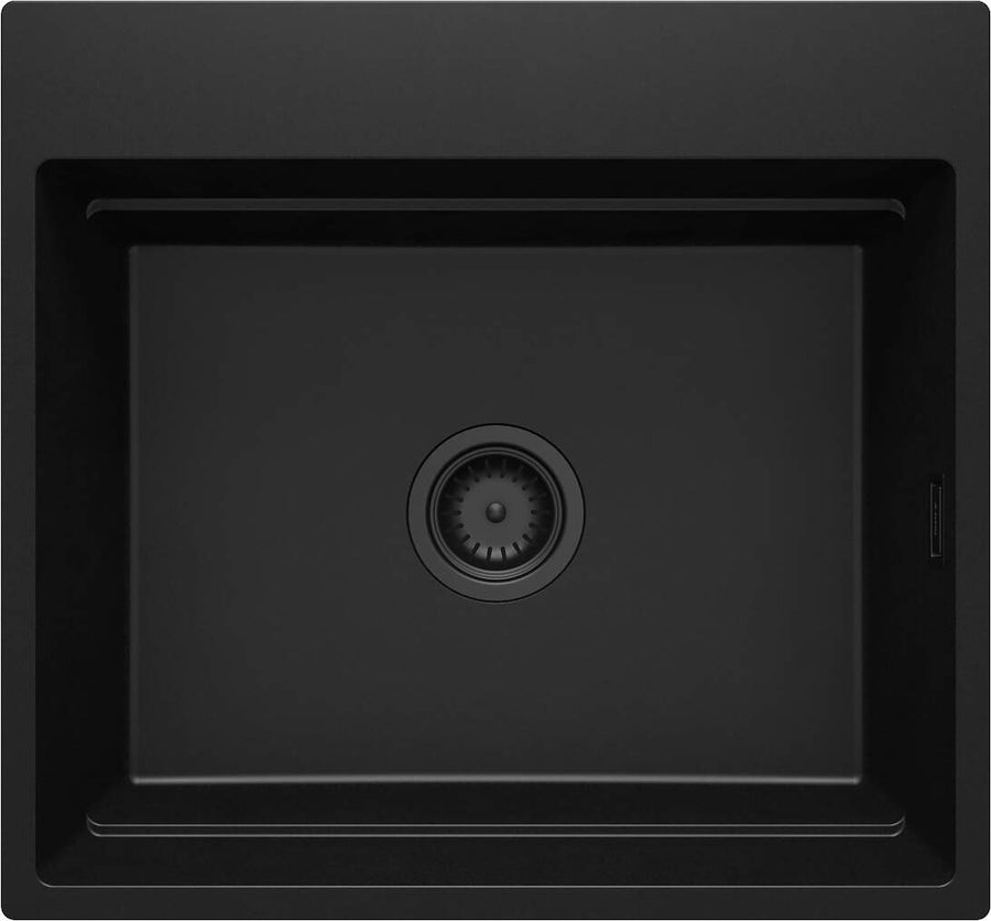 Zlewozmywak granitowy magnetyczny 1-komorowy Magnetic Czarny Mat