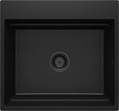 Zlewozmywak granitowy magnetyczny 1-komorowy Magnetic Czarny Mat