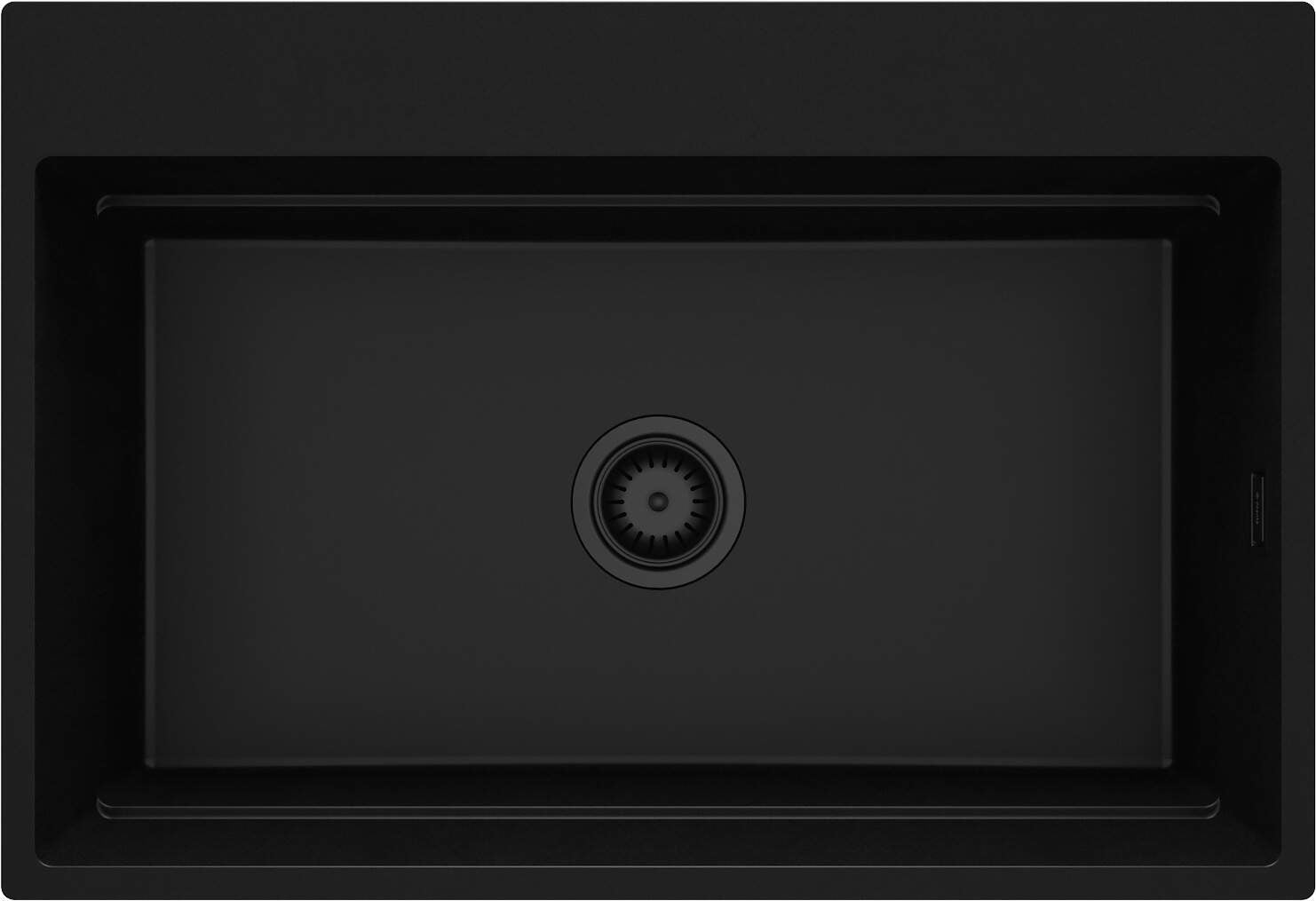 Zlewozmywak granitowy Magnetic Czarny Mat z osprzętem — HomeSanit