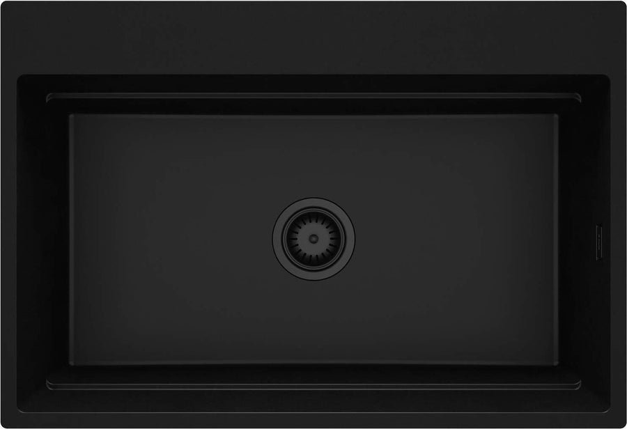 Zlewozmywak granitowy magnetyczny 1-komorowy Magnetic Czarny Mat