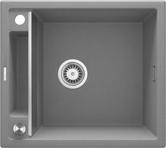 Zlewozmywak granitowy magnetyczny 1-komorowy Magnetic Szary Metalik