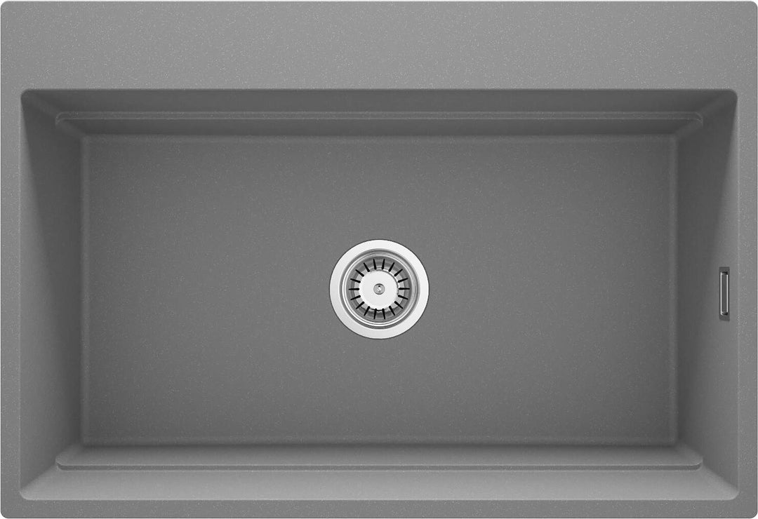 Zlewozmywak granitowy magnetyczny 1-komorowy Magnetic Szary Metalik