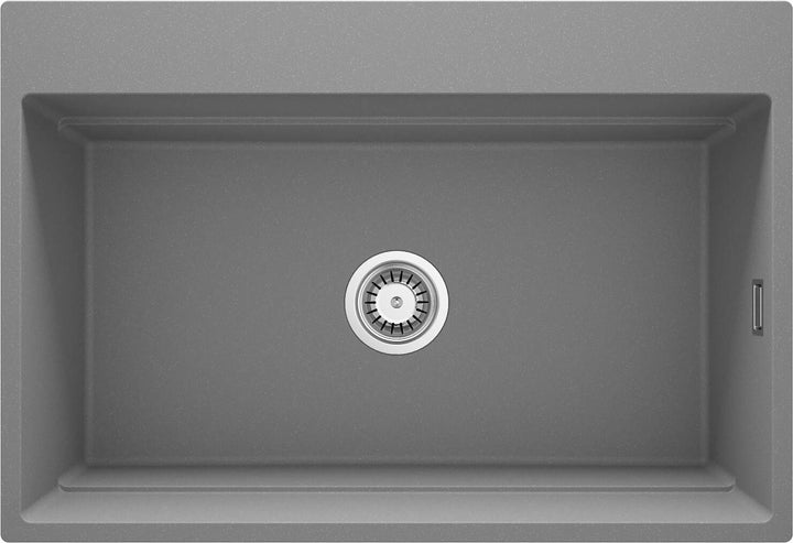 Zlewozmywak granitowy magnetyczny 1-komorowy Magnetic Szary Metalik