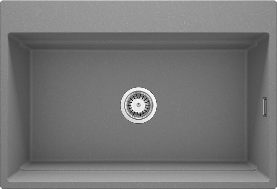 Zlewozmywak granitowy magnetyczny 1-komorowy Magnetic Szary Metalik