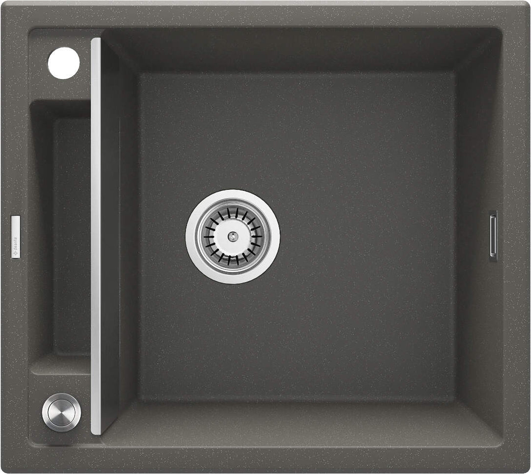 Zlewozmywak granitowy magnetyczny 1-komorowy Magnetic Antracyt