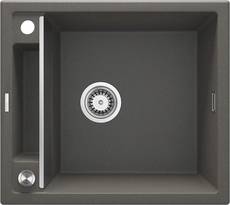 Zlewozmywak granitowy magnetyczny 1-komorowy Magnetic Antracyt