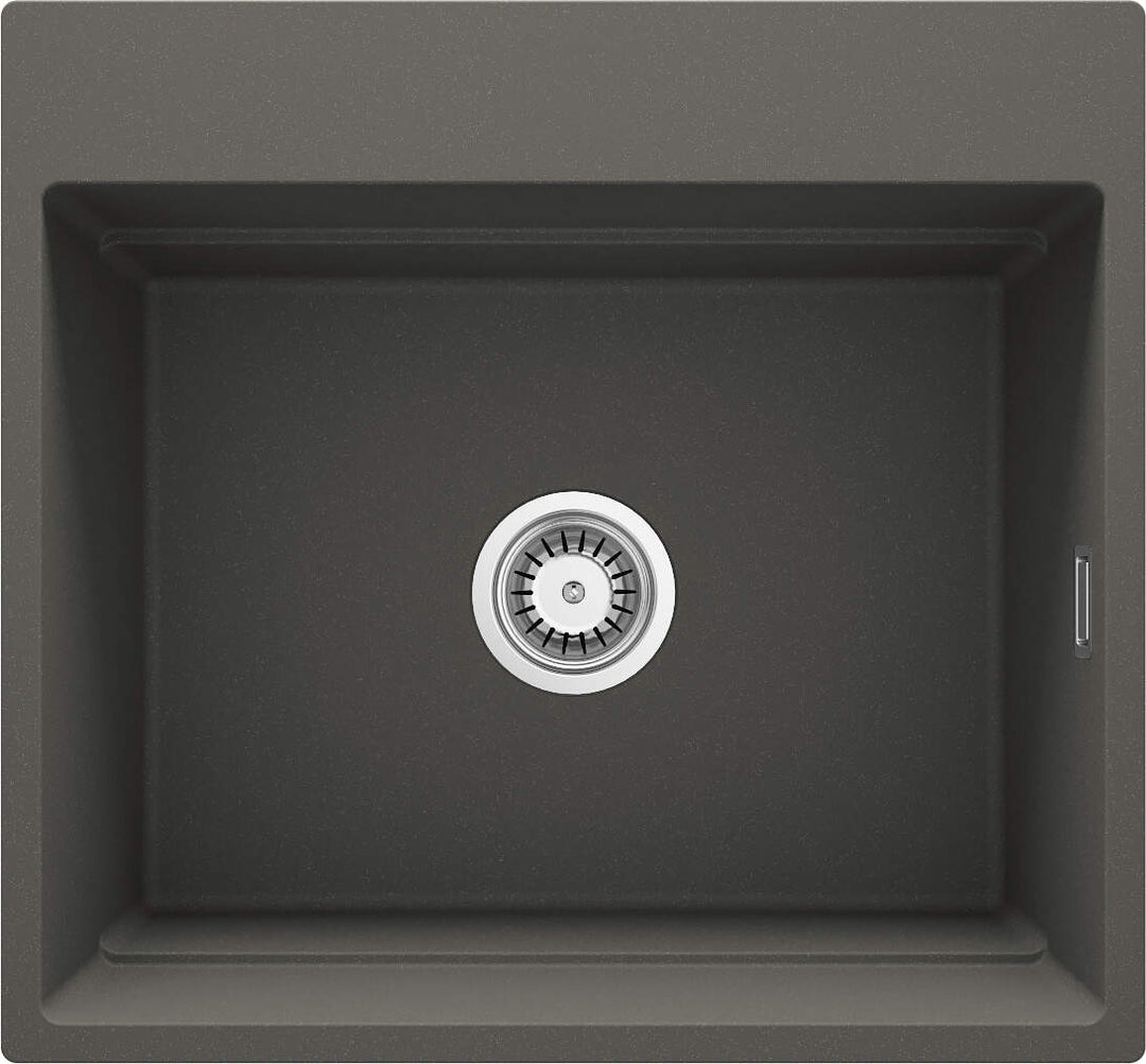 Zlewozmywak granitowy magnetyczny 1-komorowy Magnetic Antracyt
