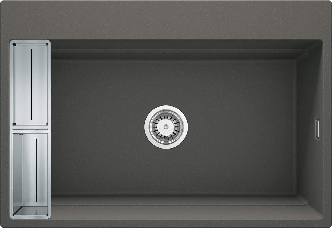 Zlewozmywak granitowy magnetyczny 1-komorowy Magnetic Antracyt