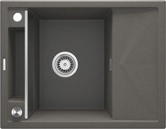 Zlewozmywak granitowy magnetyczny 1-komorowy z ociekaczem Magnetic Antracyt