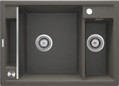 Zlewozmywak granitowy magnetyczny 1.5-komorowy Magnetic Antracyt
