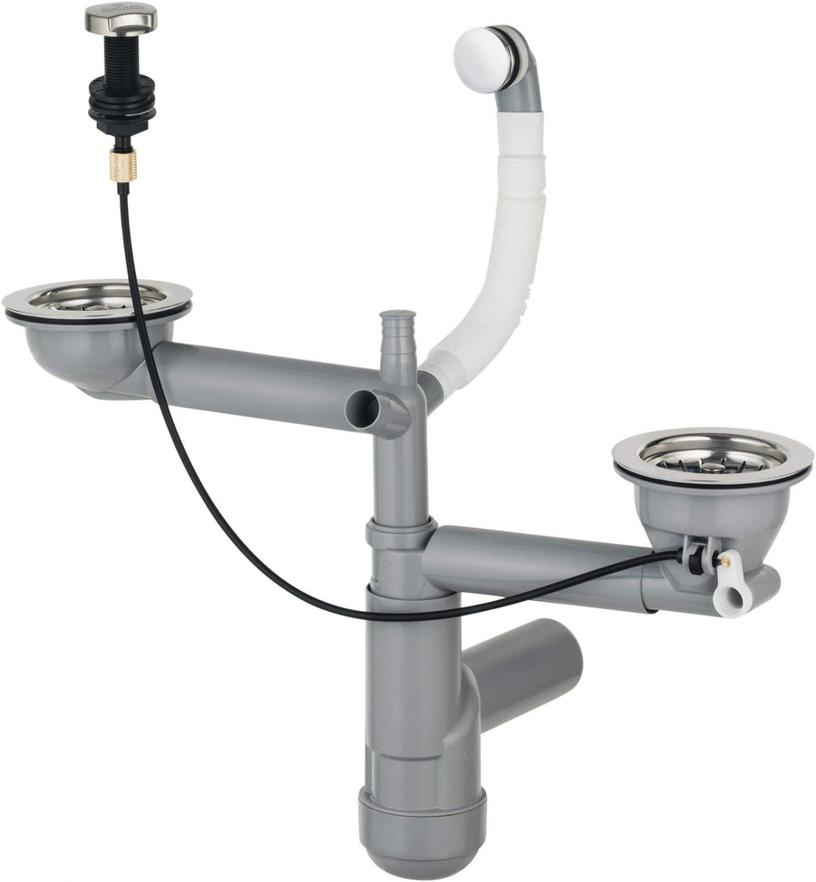 Syfon do zlewozmywaka granitowego 1.5- i 2-komorowego - Space-Saver Space-Saver Lux Stalowy