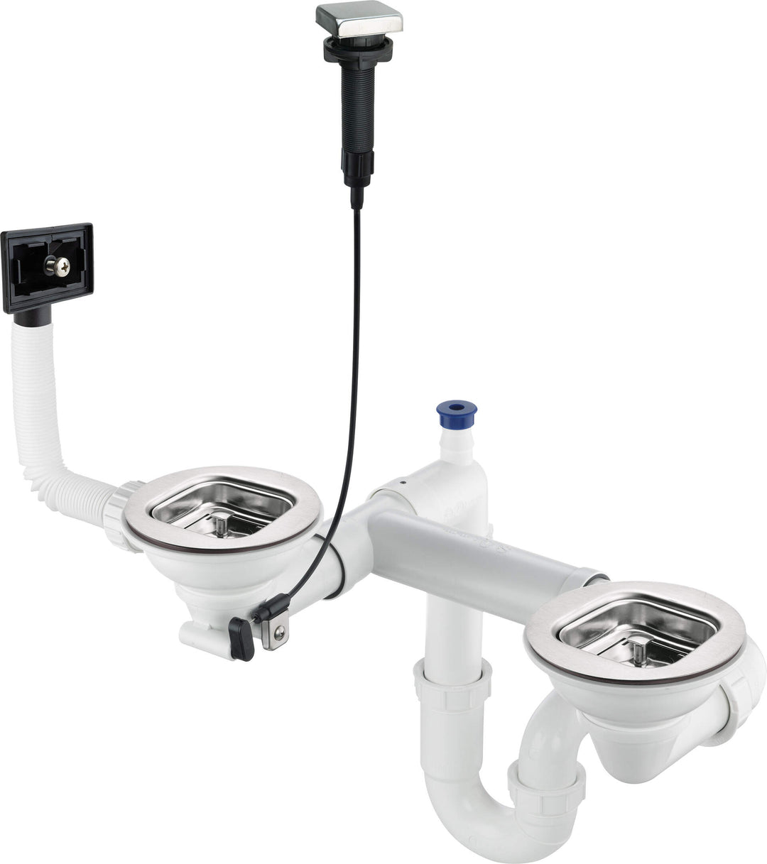 Syfon do zlewozmywaka stalowego 1.5- i 2-komorowego Stalowy