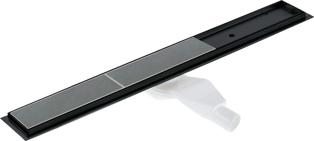 Odpływ liniowy podłogowy 100 cm - Odwracalny Czarny Mat