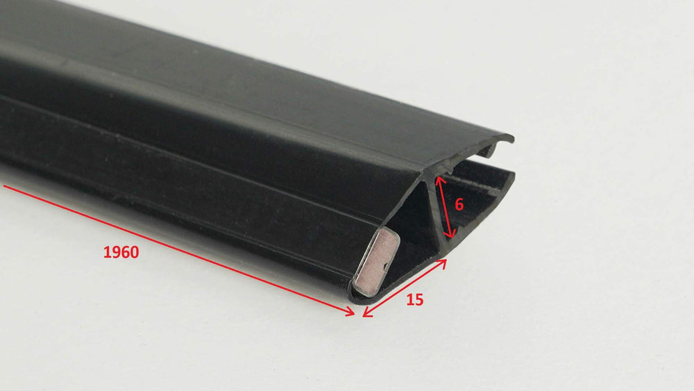Uszczelka magnetyczna do kabin Kerria Plus - 1 szt. Czarny Mat